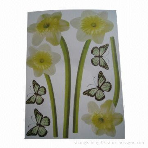 Colorful Wall Sticker, Made of Vinyle + Paper, Various Designs are Available